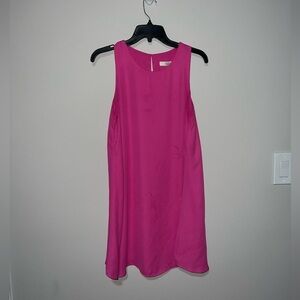 Vibrant Pink Sleeveless Dress Hot pInk slip dress Sans Souci Medium